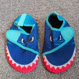 Kids Blue Shark Slip-On Water Shoes